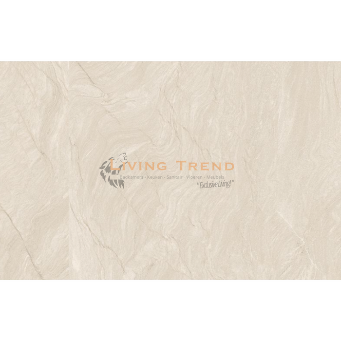 Living Trend Caldera Broni Latte - Premium Hoogglans Porseleinen Vloertegel, 60 x 120 cm