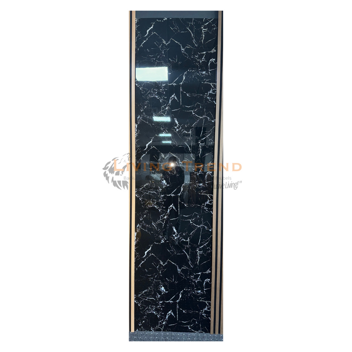 Living Trend Luxe Black Marble PVC Wall Panel - 122 cm x 270 cm
