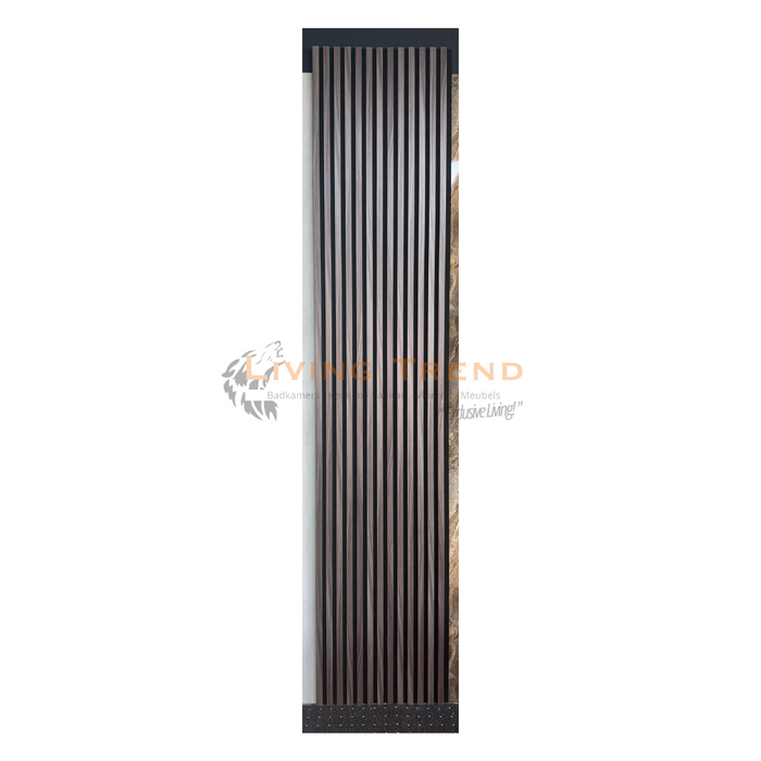 Living Trend Akoestische 3-Zijdig PVC Wandpanelen, 280 cm x 60 cm - Dark Wood Elegance Design