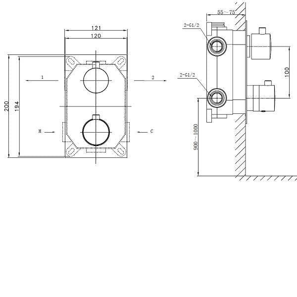 Renovo regendouche set