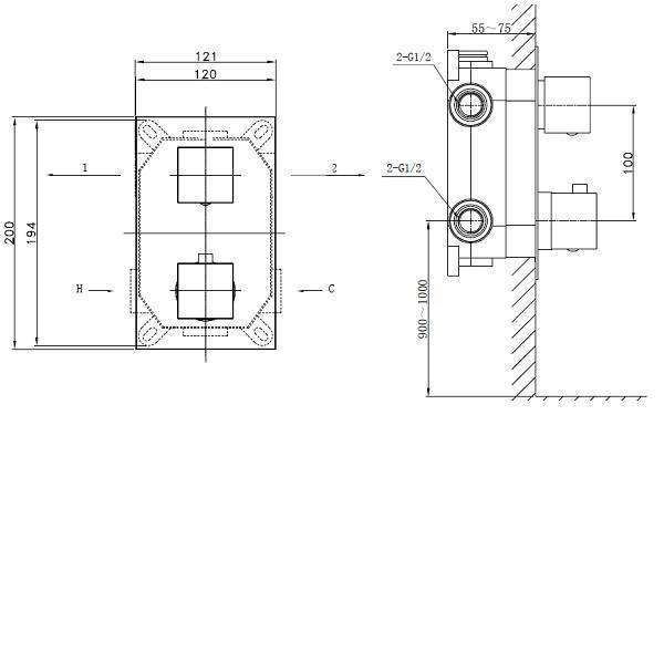 Tetra regendouche set