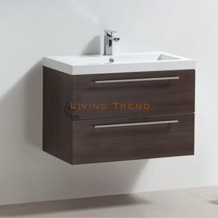 BM Badmeubelset met Aluminium Greep 80 Hoogglans Wit - Zonder Spiegel