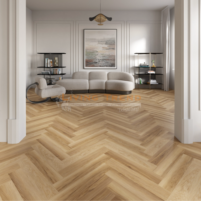Living Trend Limited - PVC Rigid Click Visgraatvloer in Natuurlijk Eiken