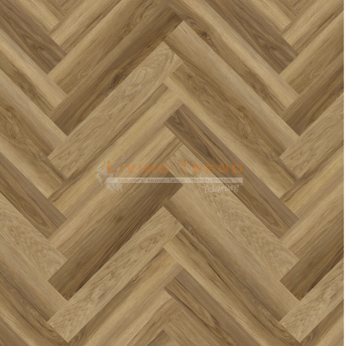 Living Trend Limited - PVC Rigid Click Visgraatvloer in Eiken Bruin