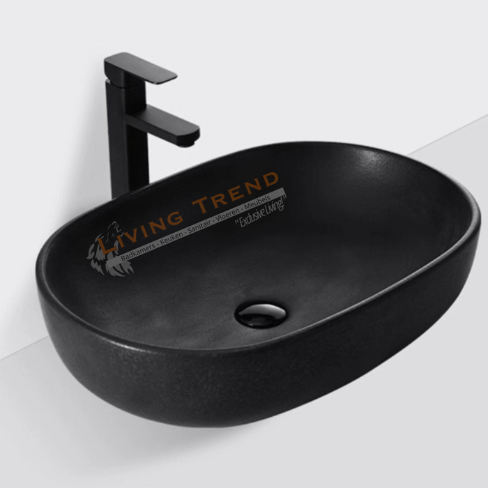 Living Trend - Ovale Waskom in Mat Zwart