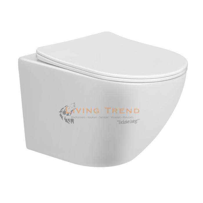 Living Trend - Modern Hangend Toilet in Glans Wit