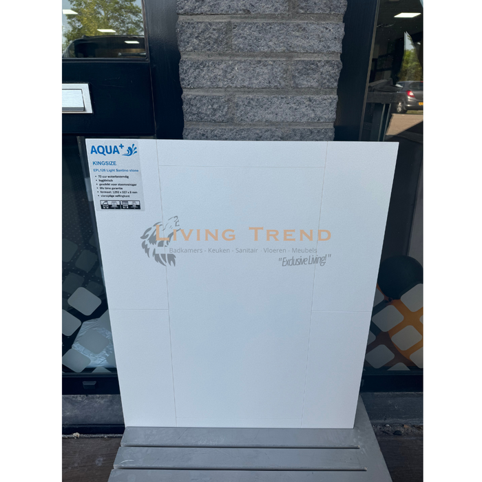 Aqua Kingsize Mat Wit Tegellaminaat