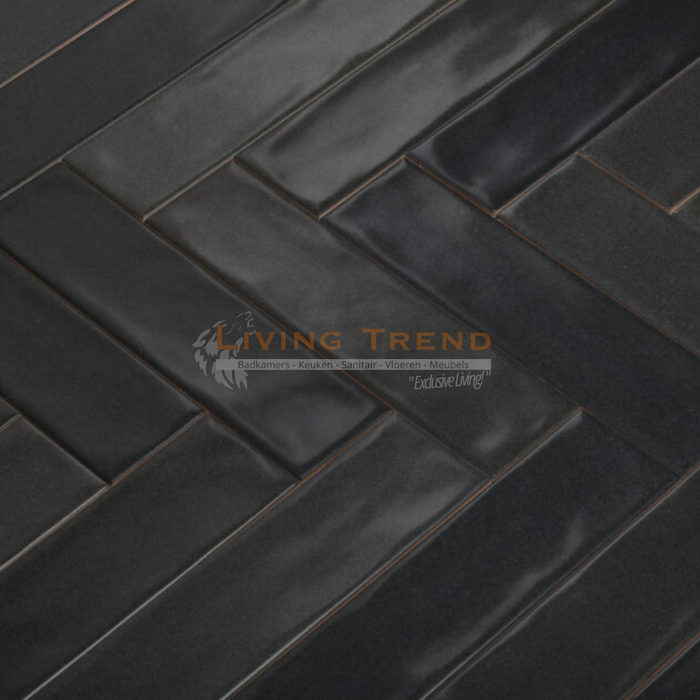 Living Trend Tempo Grafito - Wandtegel in Grafietgrijs, 6,5 x 25 cm