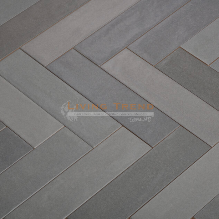 Living Trend Tempo Gris - Wandtegel in Lichtgrijs, 6,5 x 25 cm