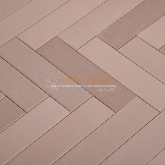 Living Trend Tempo Rosa - Wandtegel in Roze, 6,5 x 25 cm