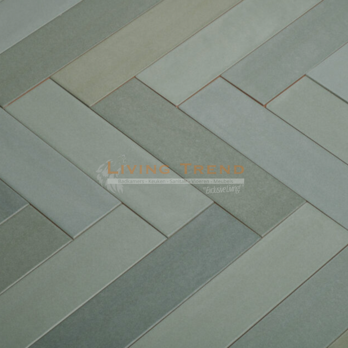 Living Trend Sage - Wandtegel in Saliegroen, 6,5 x 25 cm