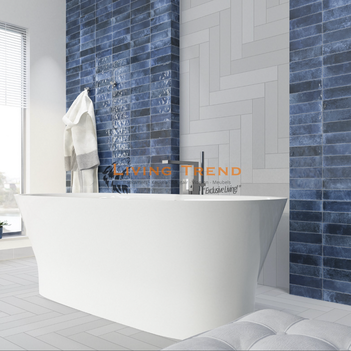 Living Trend Brunei Azul - Wandtegel in Blauw, 6,5 x 25 cm