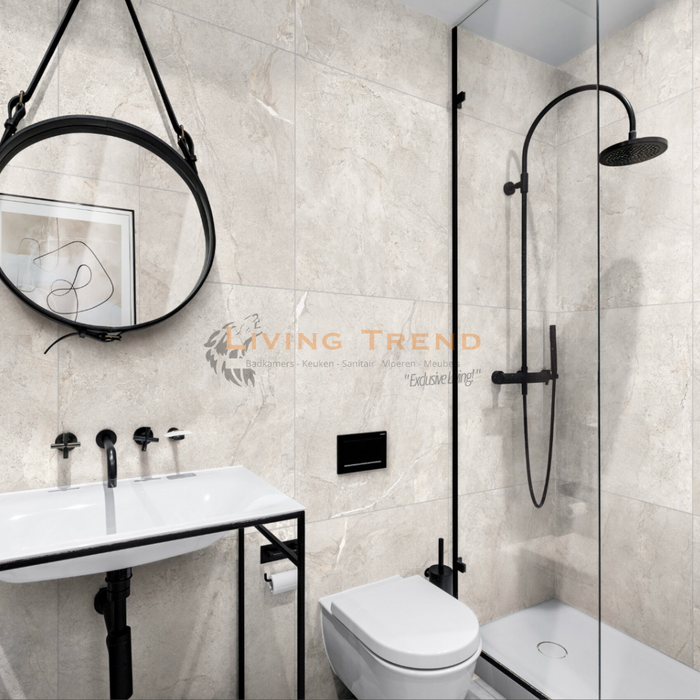 Living Trend Milestone Wit - Vloer- en Wandtegel, 90 x 90 cm
