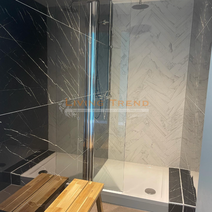 Living Trend Nero Marquina - Hoogglans Vloer- en Wandtegel, 60 x 120 cm