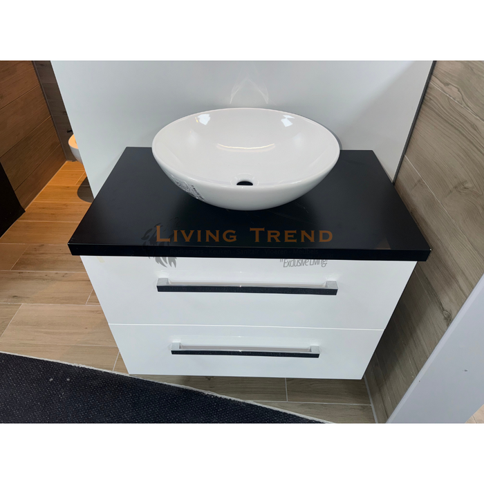 Living Trend Moderne Wastafelmeubel met Witte Opzetwastafel