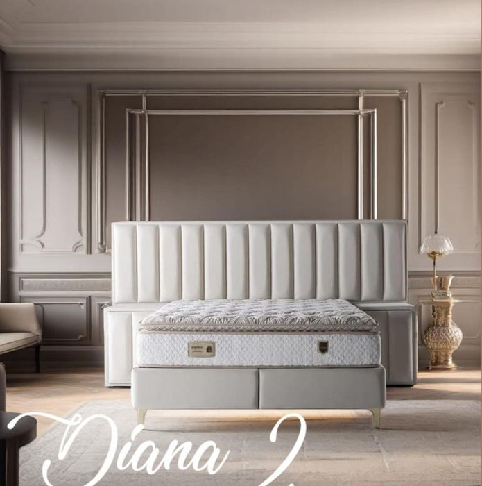 Diana 2 – Luxe Boxspring met Modern Vertical Design & Velvet
