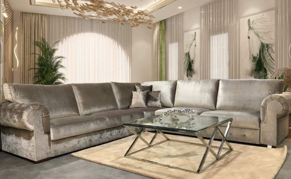 Luxe Hoekbank “Velvet Elegance” – Taupe